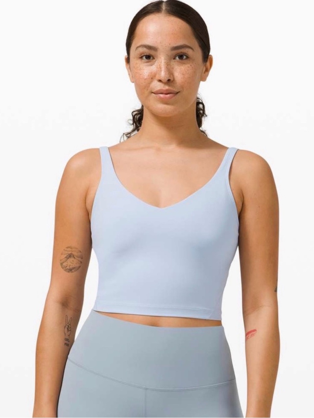Lululemon Light Blue Align Seamless V-Neck Crop tank